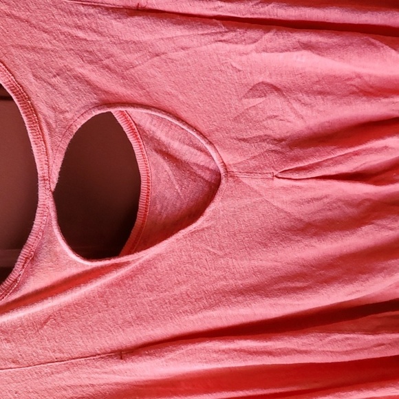 Free People coral lightweight swing tee cap sleeve XS p2p 23.5 - Picture 6 of 8